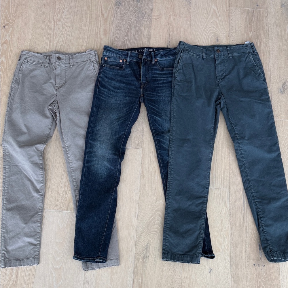 American Eagle denim and chinos